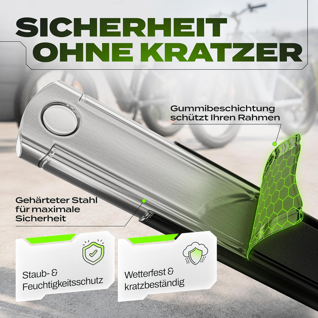 IMPACT® Fahrradschloss Hohe Sicherheit 110 cm - Faltbares Faltschloss Fahrrad mit Gummibeschichtung