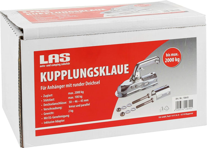 LAS 10645 Kupplungsklaue Anhänger, Universal, 2 Kg Für Zugrohr rund universal, Für Zugrohr rund univ