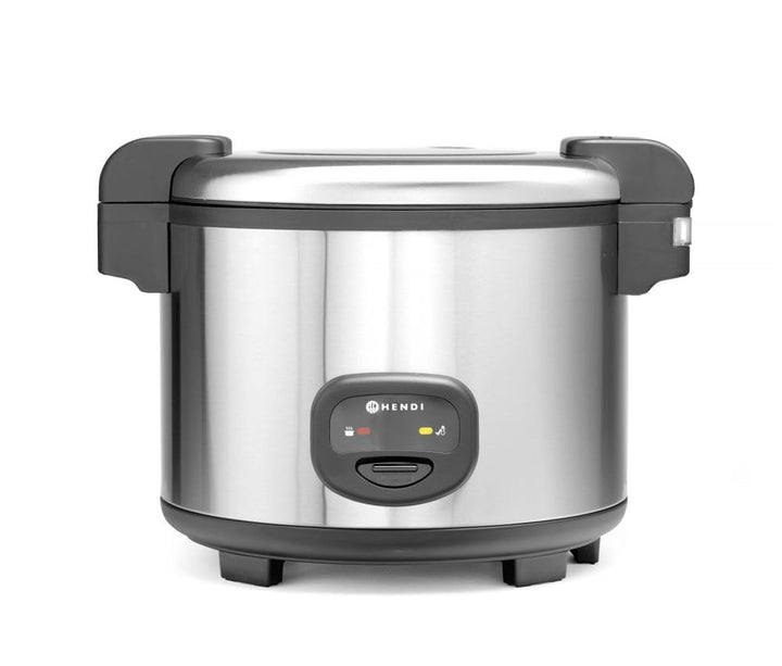 HENDI Reiskocher, Reishunger, Warmhaltefunktion, 30 Tassen Trockenreis, Inhalt 5,4L, Inklusive Messb