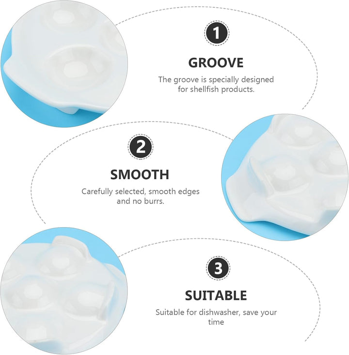 2 StüCk Schneckenpfanne Keramik Schneckenschale Schneckenteller Backform Für 6 Schnecken, Porzellan