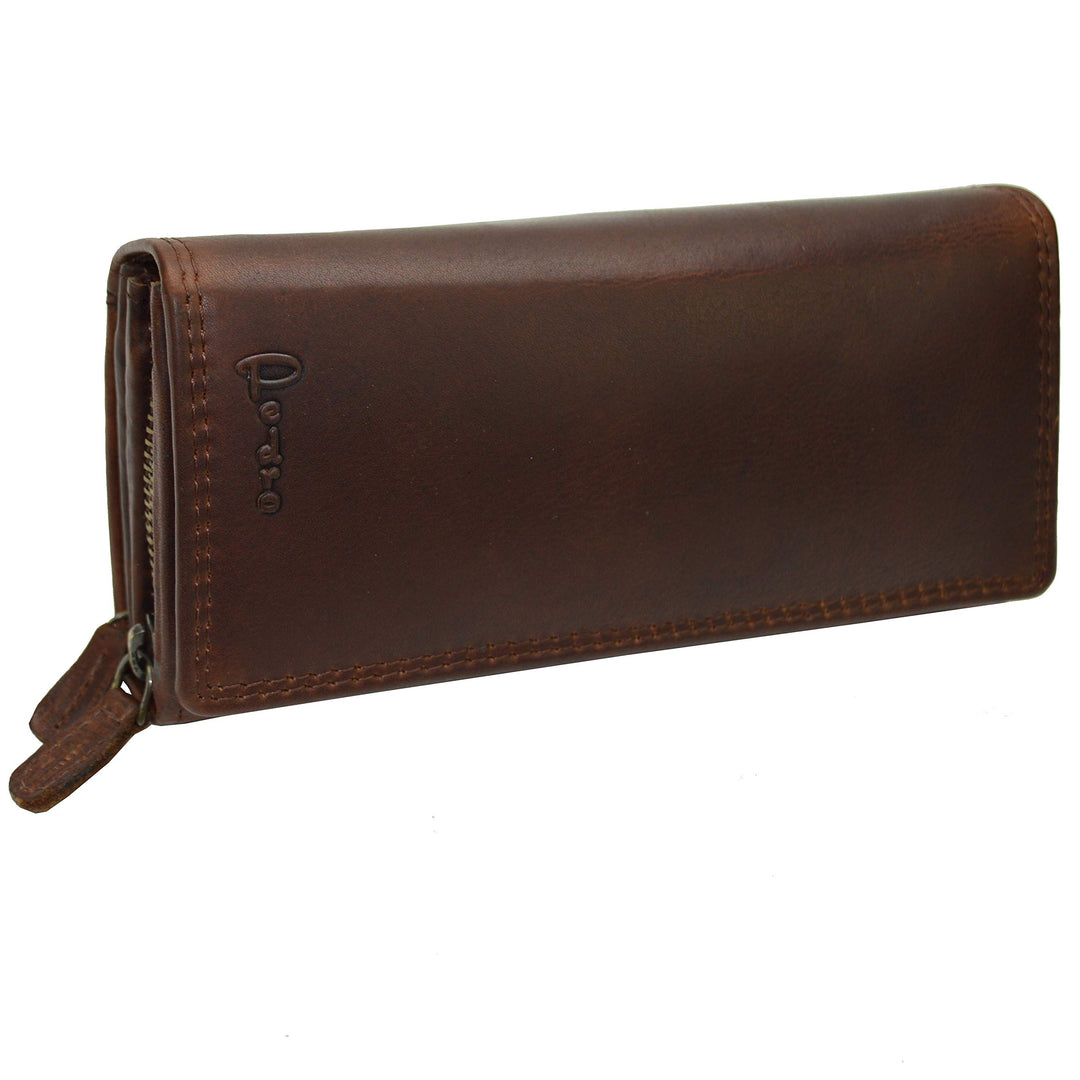 flevado Italy Pedro Design - Leder Damen Portemonnaie German Design geöltes Volleder