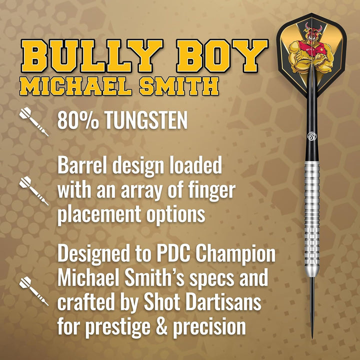 Shot! Steel Darts Michael Smith Bully Boy Precision 80% Tungsten Steeltip Darts Steeldart Hochwertig