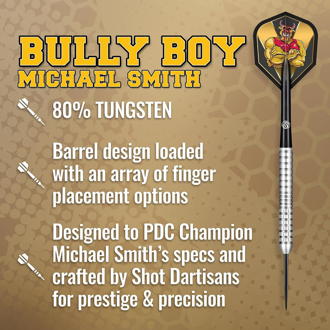 Shot! Steel Darts Michael Smith Bully Boy Precision 80% Tungsten Steeltip Darts Steeldart Hochwertig