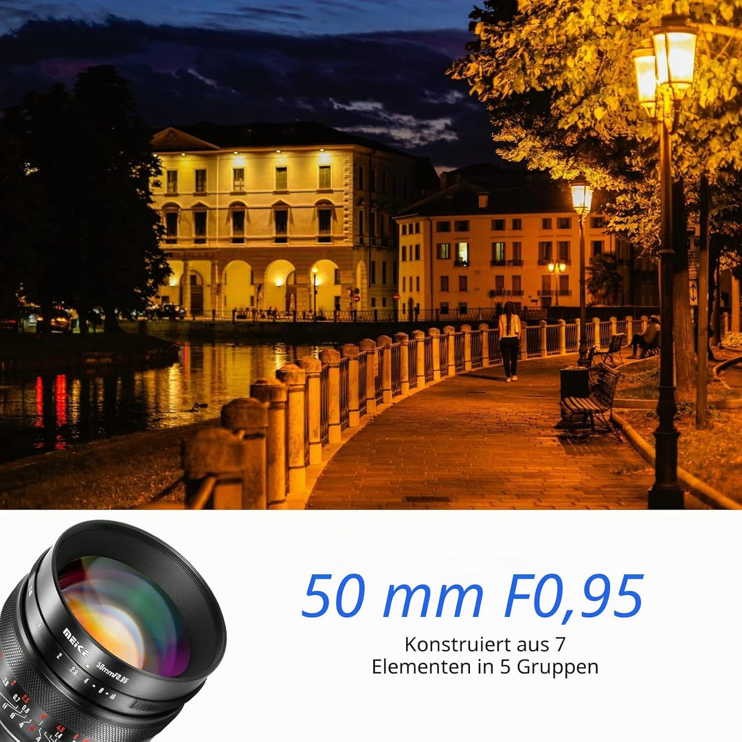 Meike 50 mm f0,95 grosse Blende, manueller Fokus-Objektiv, kompatibel mit Nikon Z Mount Kameras Z50,