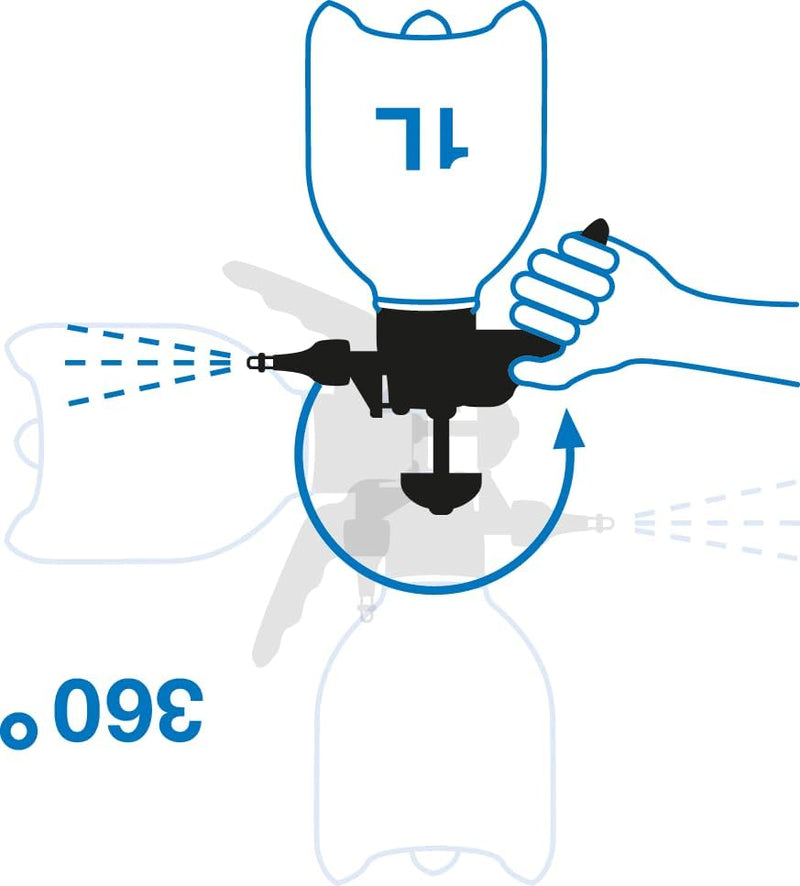 SW-Stahl 07384L Pumpsprühflasche 360° 1 Liter
