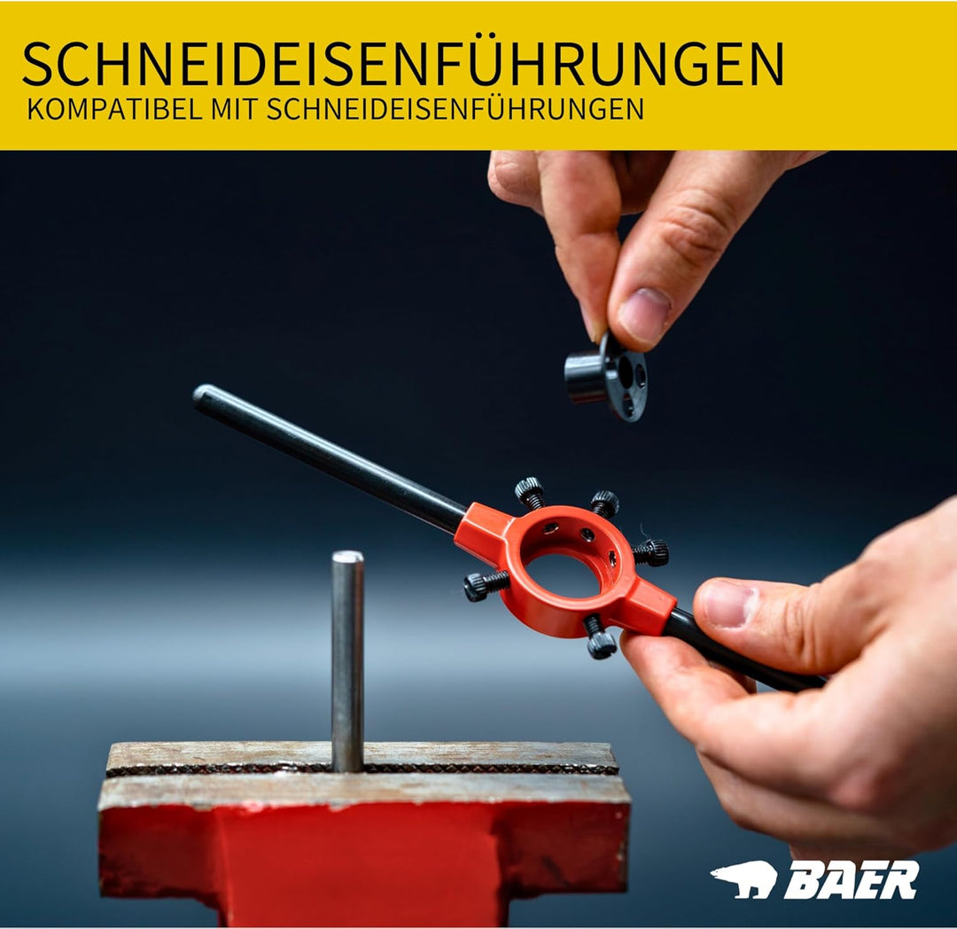 BAER Pro Schneideisenhalter 65 x 25mm, M 27-36, BSW 1.1/8-1.3/8 - DIN 225 - Halter für Schneideisen