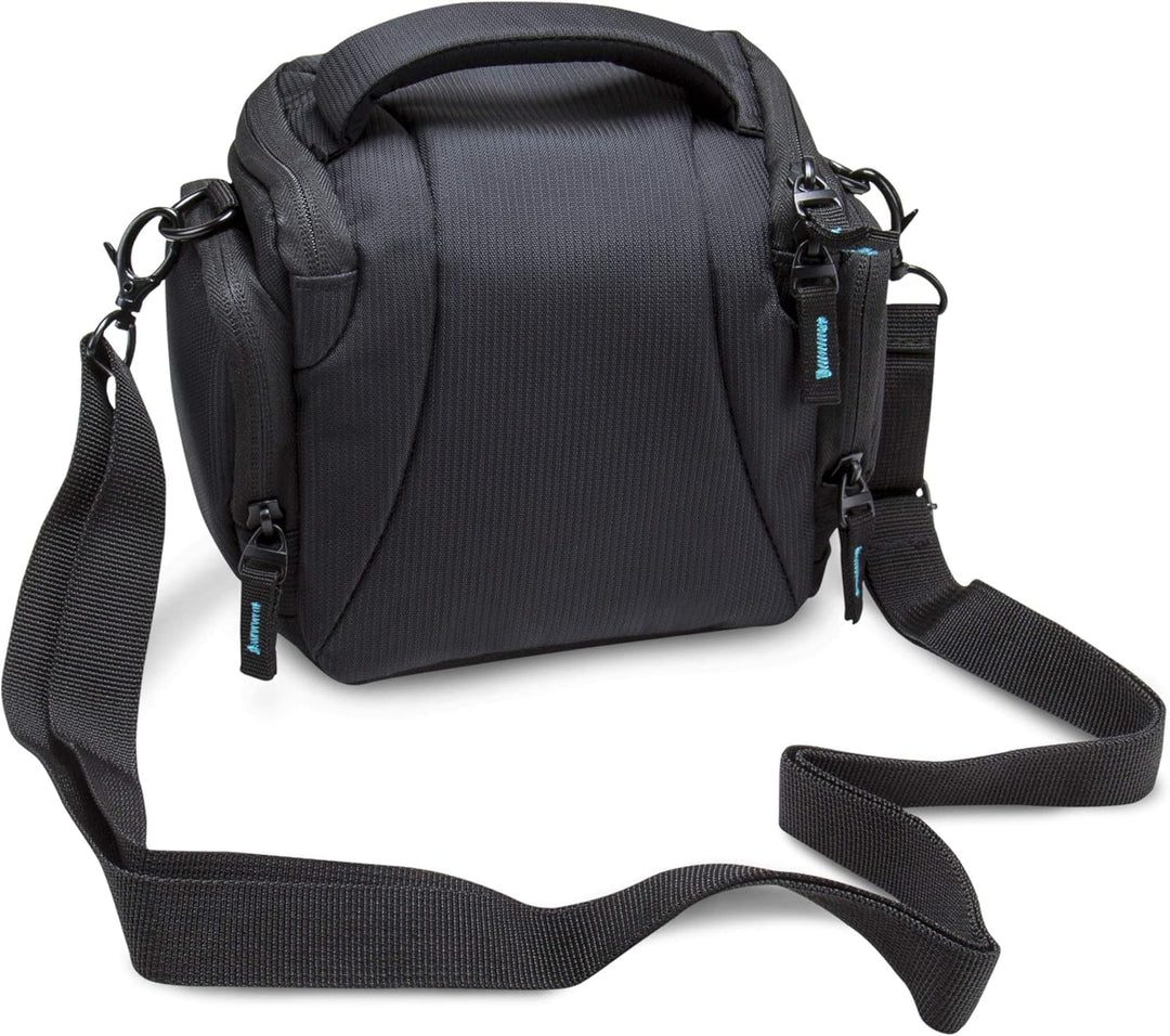 Bodyguard DSLM Foto/Kamera Tasche System L mit Zubehörfächern und Tragegurt - schwarz - passend für