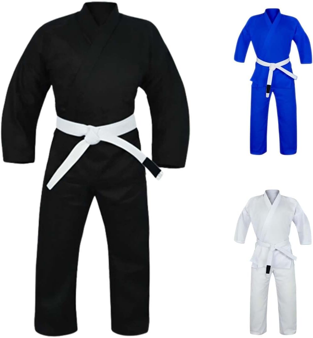 URBANSBEE Brazilian Jiu Jitsu anzug - Kimono BJJ Gi Uniform für Männer Frauen Training L Schwarz, L