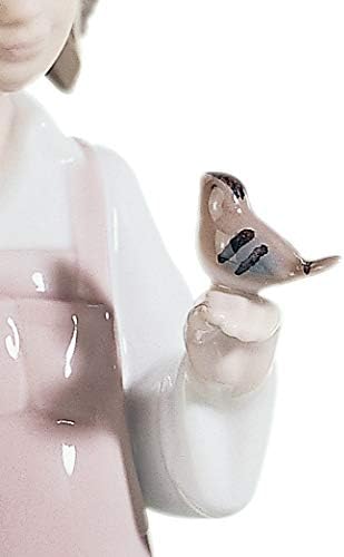 LLADRÓ Mädchen-Figur Kinderfrühling. Mädchen Mit Blumen. Porzellan.