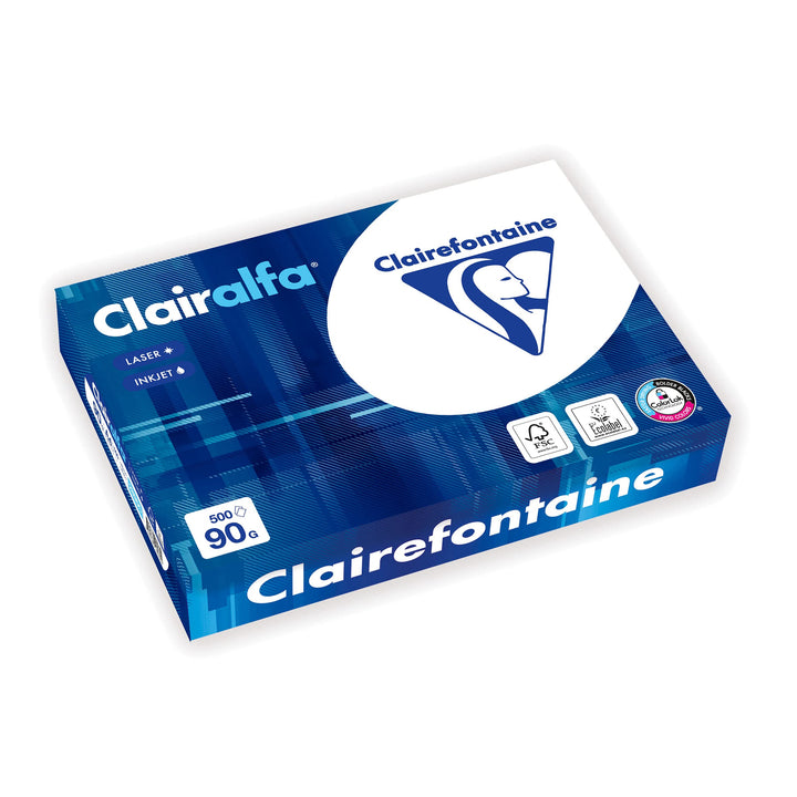 Clairelfa A4 90 g. Karton mit 5 Packungen à 500 Blatt A4 - 210x297 5 x 500 Blatt Weiss, 90 g., A4 -