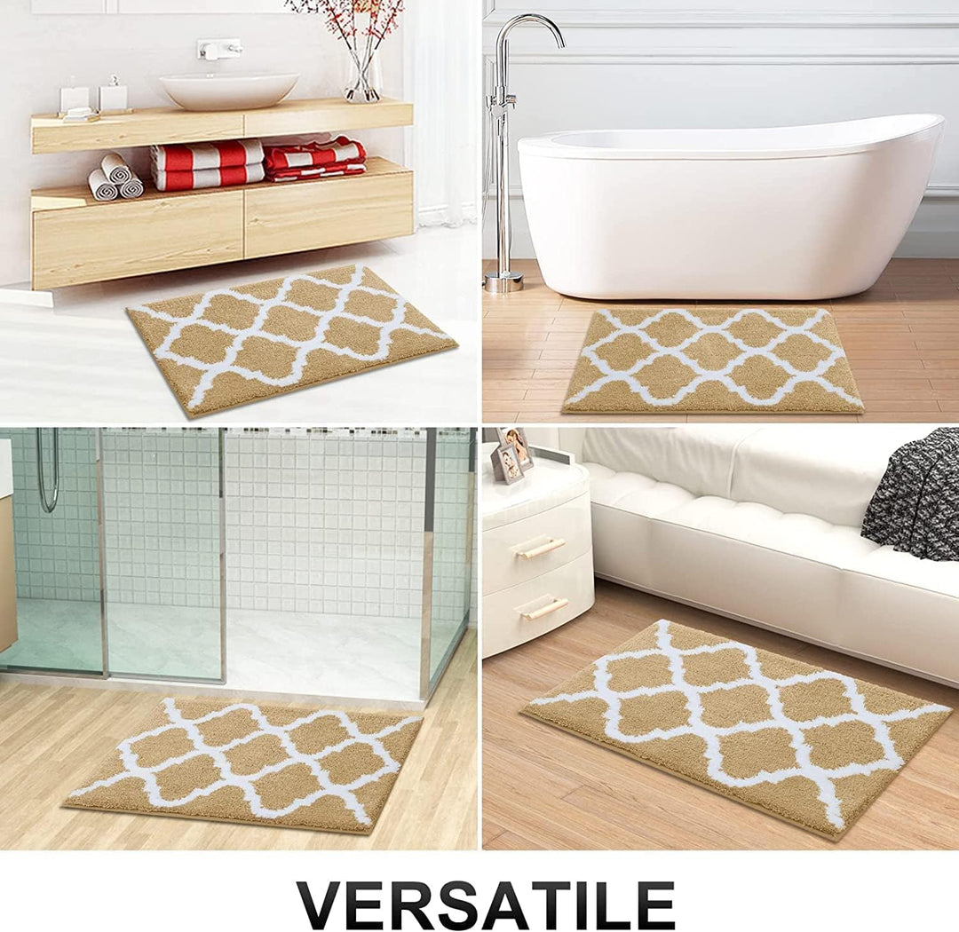 Homaxy rutschfest Badematte Badezimmerteppich Waschbar Hochflor Badteppich Flauschige Mikrofaser Bad