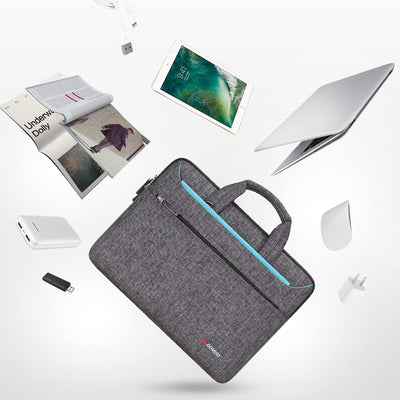 DOMISO 17 Zoll Wasserdicht Laptop Tasche Aktentasche Schultertasche Business Notebooktasche für 17-1