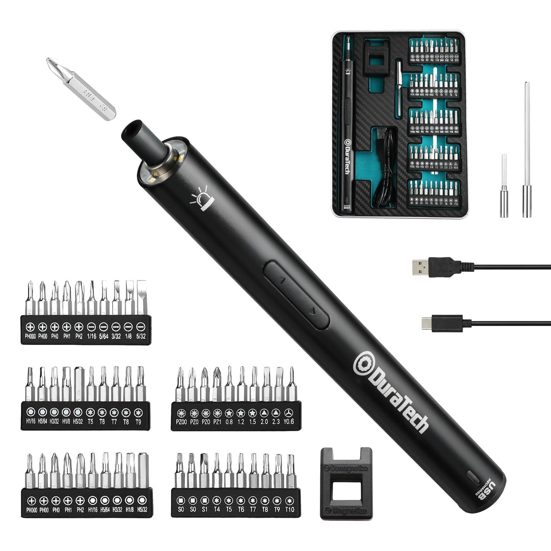 DURATECH Präzision Elektrischer Schraubendreher Set mit 50 Bits Mini Elektro Schraubendreher Kit 3,6