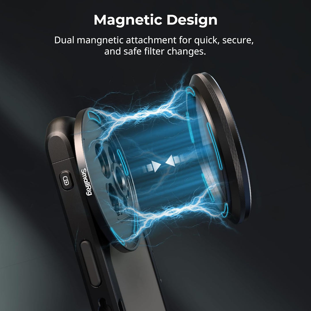 SMALLRIG Magnetischer T-Mount auf 67 mm Ansteckbarer Filteradapter, Verwendung mit SMALLRIG T-Mount