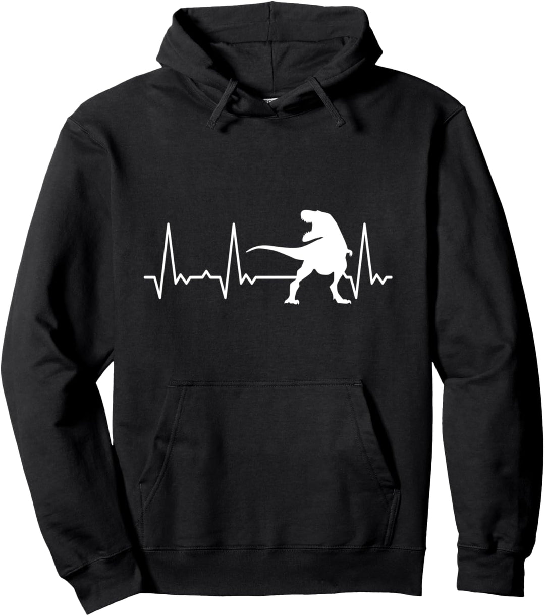 Herzschlag Dinosaurier Pullover Hoodie
