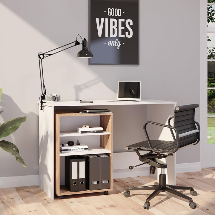 Vicco Rollcontainer, Sonoma/Weiss, 59 x 53 cm, Sonoma