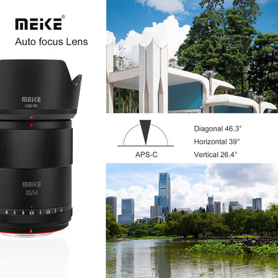 Meike 33 mm F1.4 Autofokus grosse Blende STM Schrittmotor APS-C Portrait Objektiv kompatibel mit Fuj