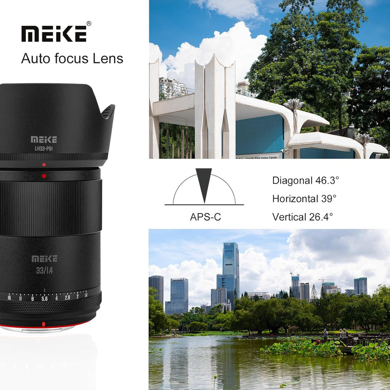 Meike 33 mm F1.4 Autofokus grosse Blende STM Schrittmotor APS-C Portrait Objektiv kompatibel mit Fuj