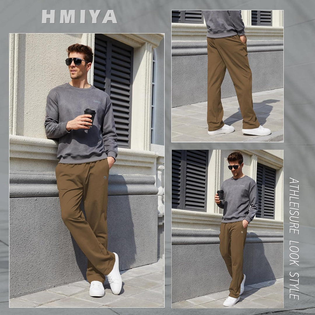 Herren Jogginghose Baumwolle Sweathose Lange Atmungsaktiv Sporthose Yogahose Klassische Trainingshos