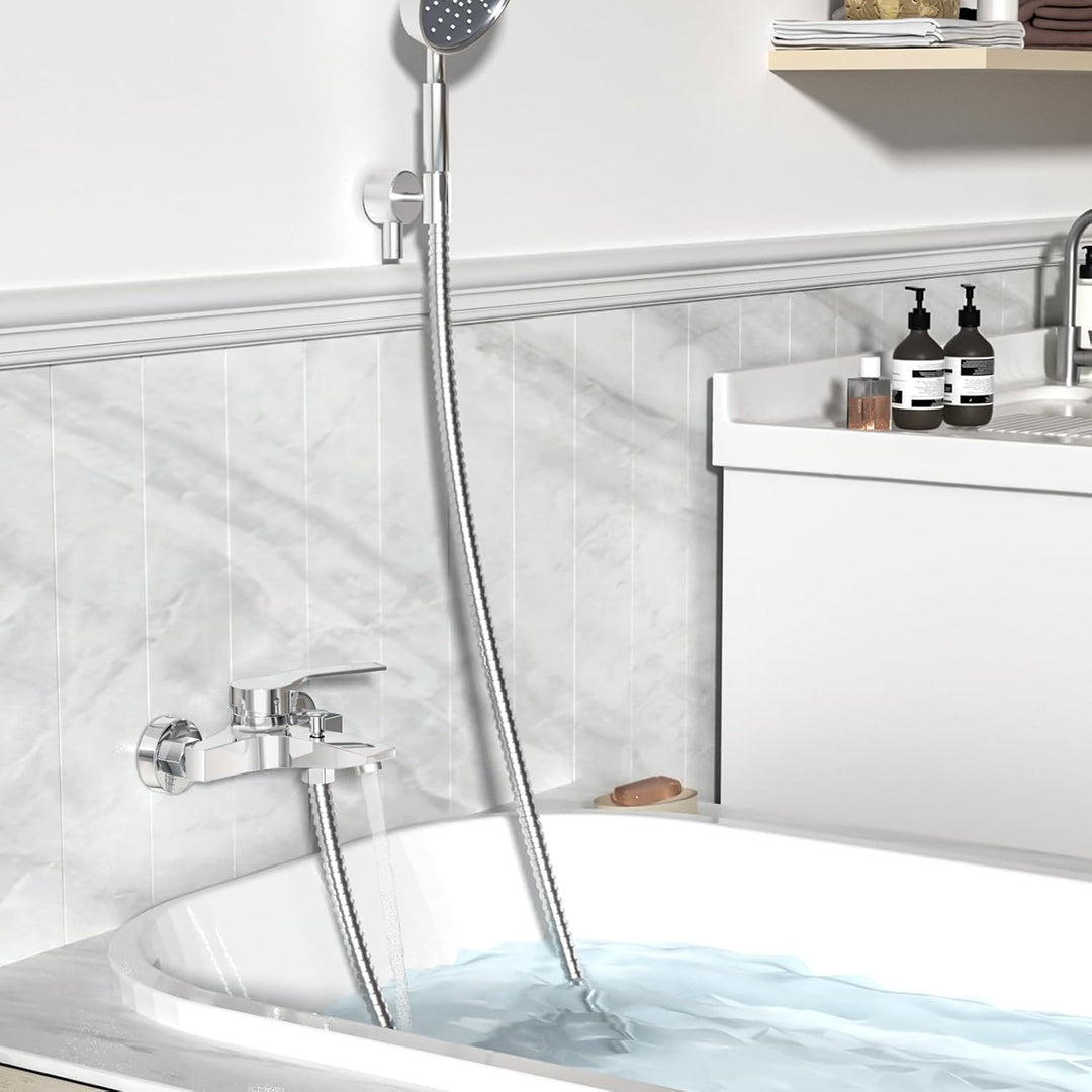 LADOKEE Badewannenarmatur, Wasserhahn Badewanne mit G1/2"-Anschluss, Einhebel Mischbatterie Badewann