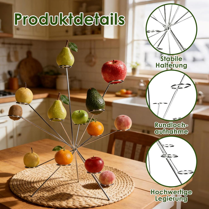 Exploded Fruit Bowl, Legierung Obstschale, 360° Belüftetes Fruit Bowl, 30×18 Cm Obstschale Modern, D