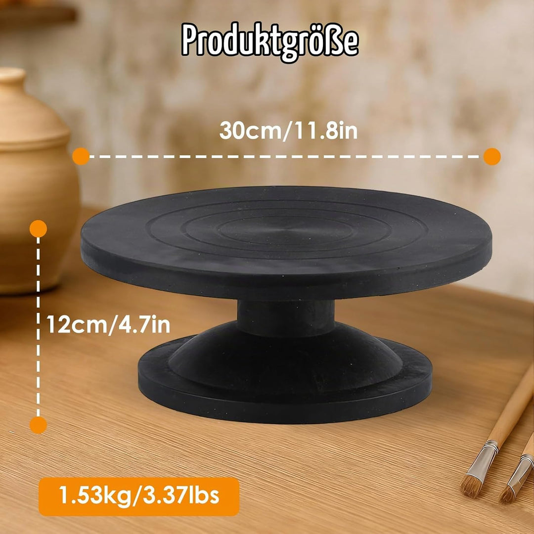 Keramik Drehteller Gimbal, 30cm / 11,8 Zoll Töpfer Scheibe, Töpferscheibe Plattenspieler mit Rutschf