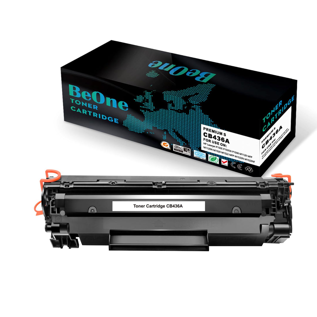 BeOne 1X 36A CB436A Tonerkartusche Kompatible für HP Laserjet P1505 P1505N P1506 M1120 MFP M1120N M1
