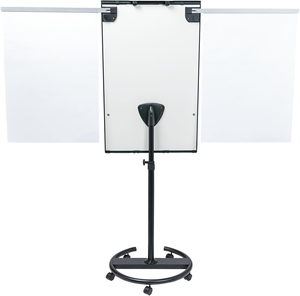 Legamaster 7-153600 Universal Flipchart Triangle Rundfuss, schwarz Flipchart Single, Flipchart Singl