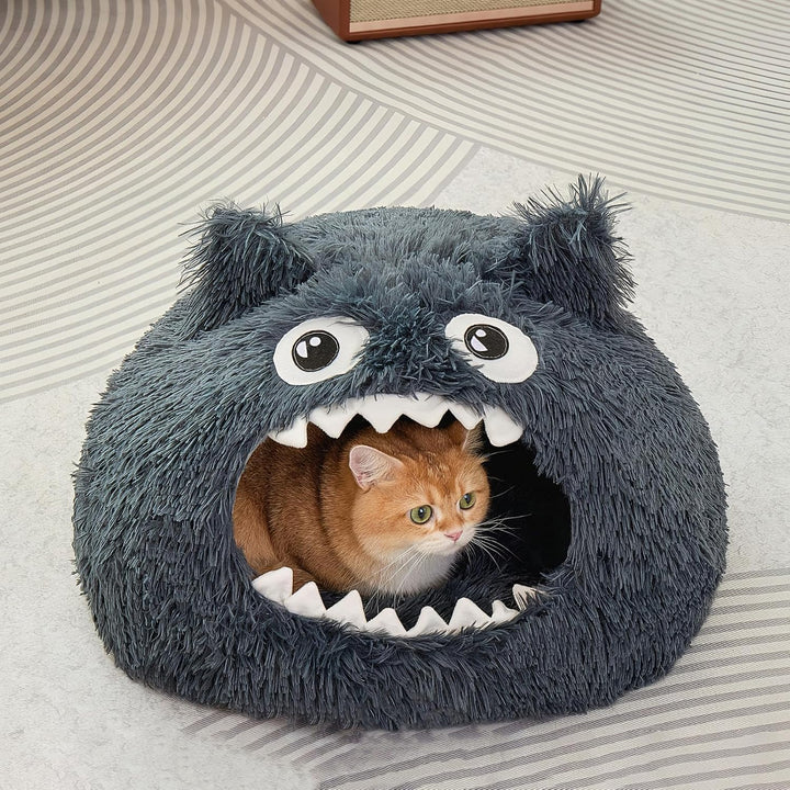 Katzenhöhle Weiche Warme Katzenhöhle Mit Offenem Eingangsdesign | Waschbares Kissen Für Katzen Kuppe