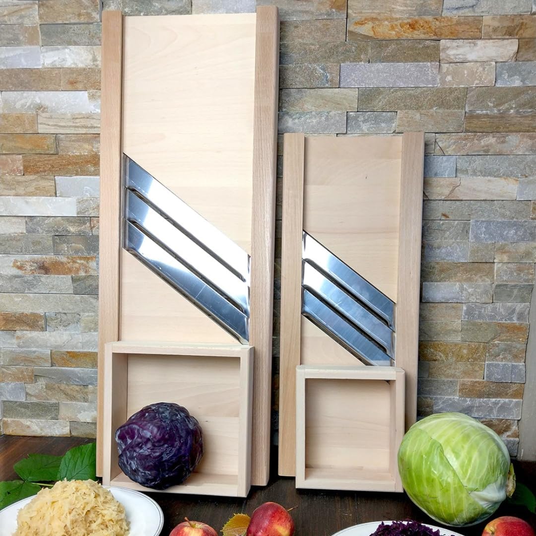HOFMEISTER® Profi-Krauthobel Edelstahl-Klingen 80 cm - sicheres Schneiden von Weisskraut & Rotkraut