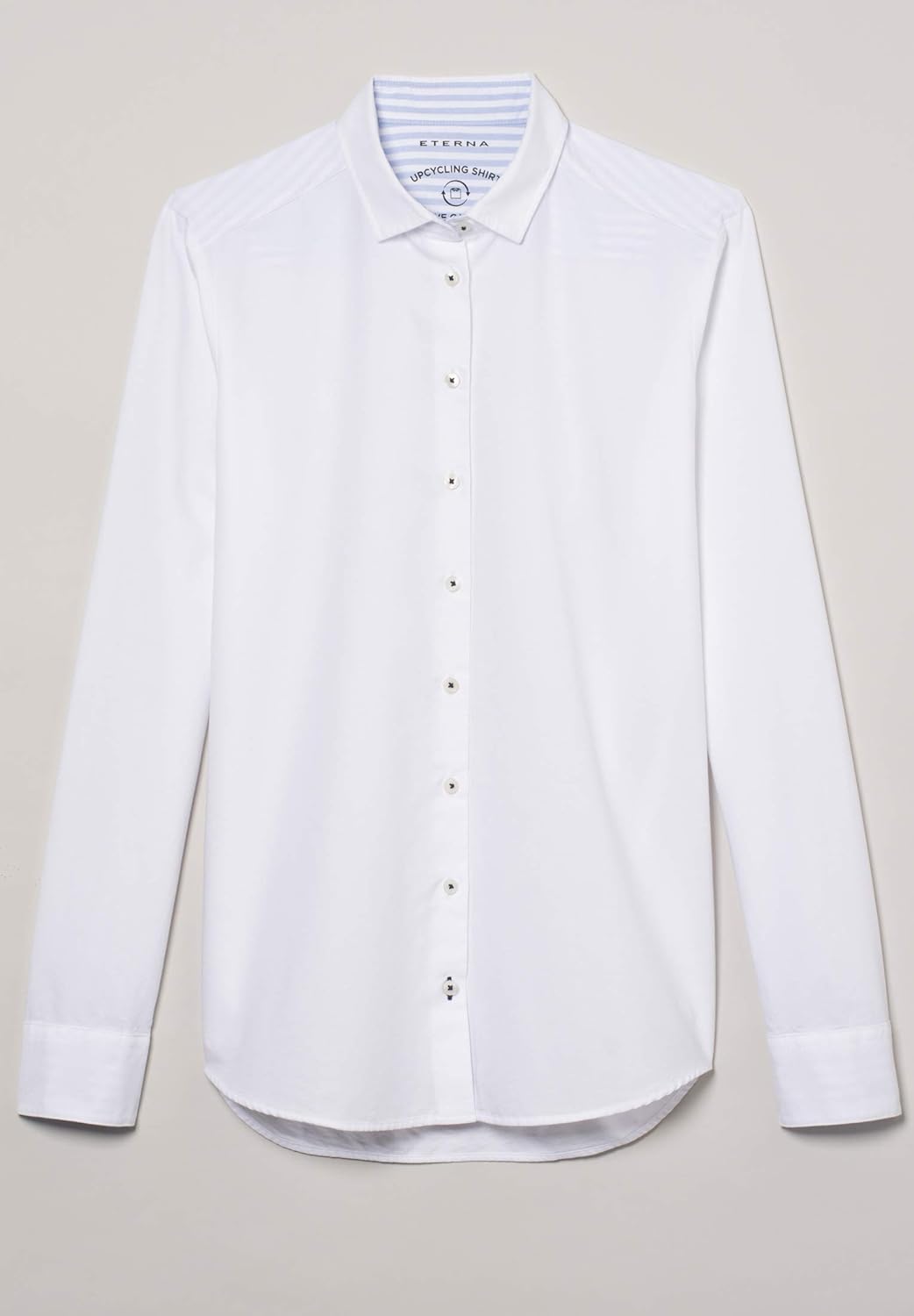 eterna Modern Fit Langarm Bluse Hemdkragen Patch weiss 34 Weiss, 34 Weiss