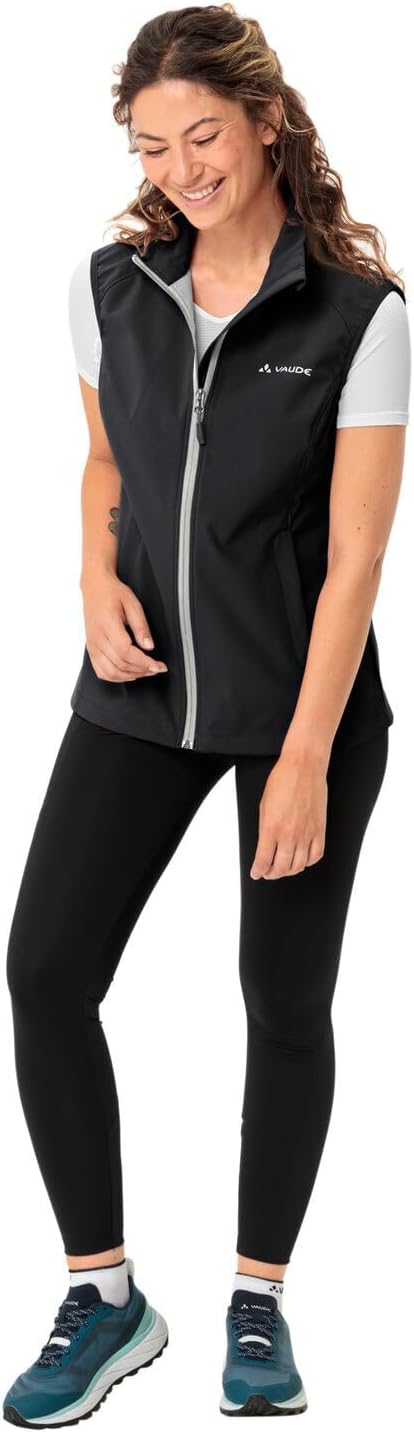 VAUDE Women's Hurricane Vest III - Softshellweste Damen - Weste zum Wandern 38 black uni, 38 black u