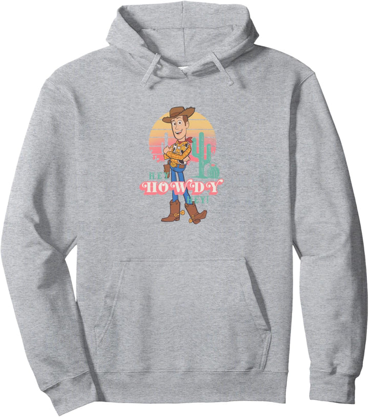 Disney Pixar Toy Story 4 Woody Hey Howdy Hey Retro Portrait Pullover Hoodie
