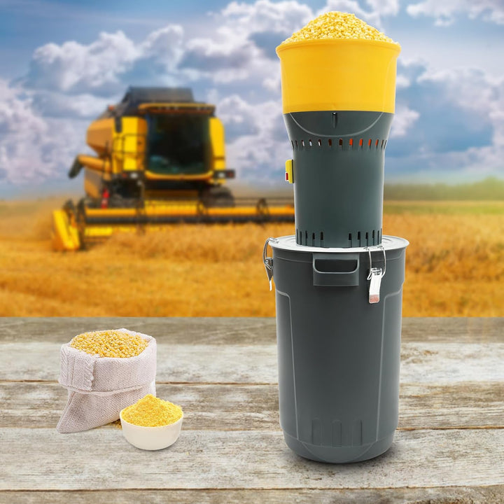 Elektrische Getreidemühle mit 25L Eimer Elektrische Kornmühle Gewürzmühle,1000 Watt Elektromotor, Sc