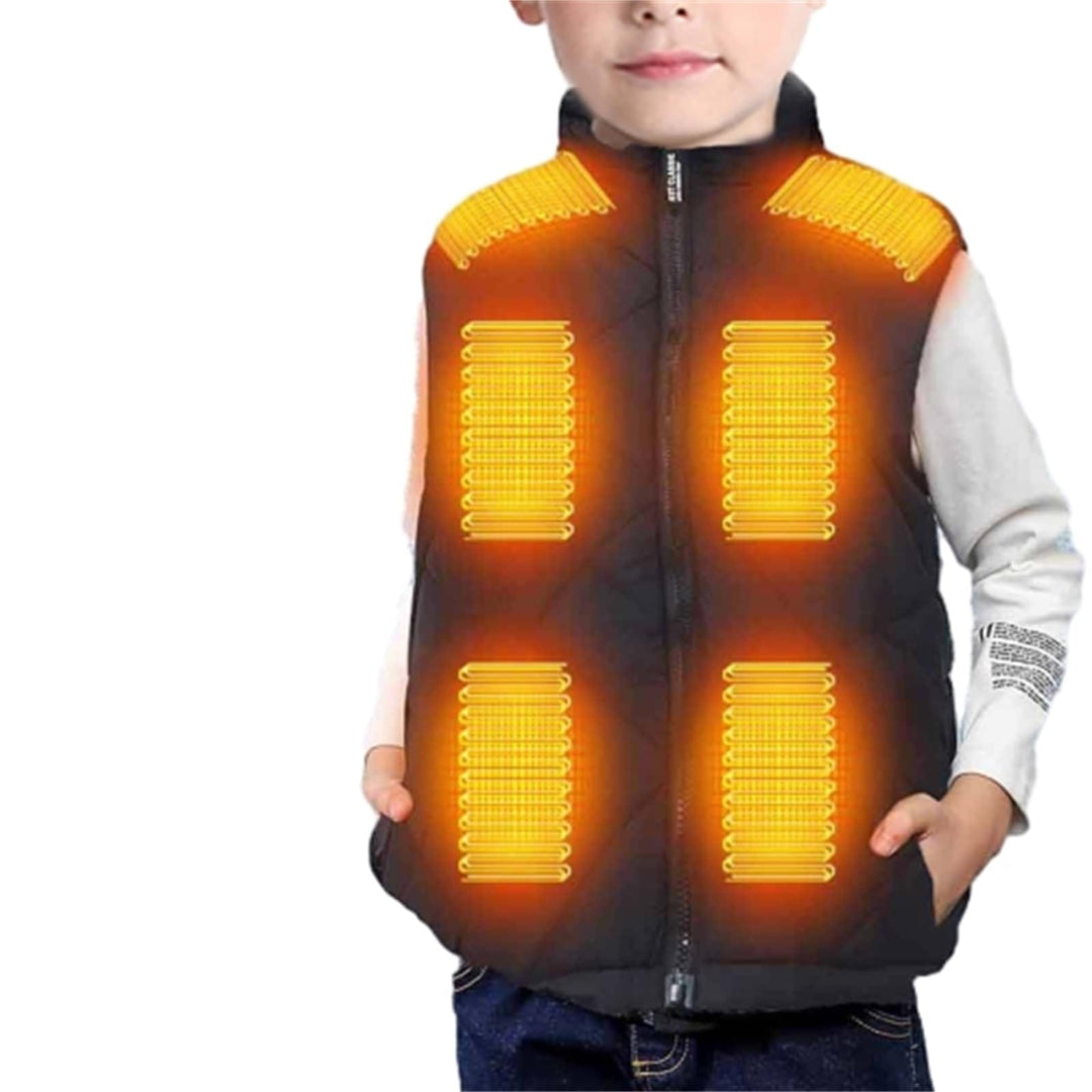 Battnot Heizweste Beheizbare Weste Kinder Jungen, Beheizbare Jacke Kinder USB Lade Weste Elektrische
