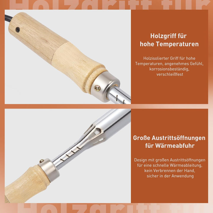 Elektrisches Brandeisen Für Holz, Löten Kupfer Mit Messing Kopf Für Holzbearbeitung, Backen, Handgef