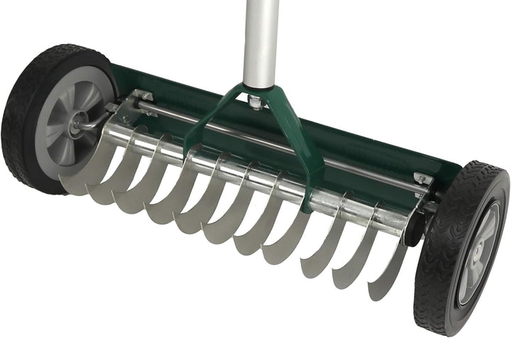 DAYGREEN Hand-Vertikutierer VT-32 | Moos und Unkrautentferner mit 11 Edelstahlmessern | 32 cm Arbeit