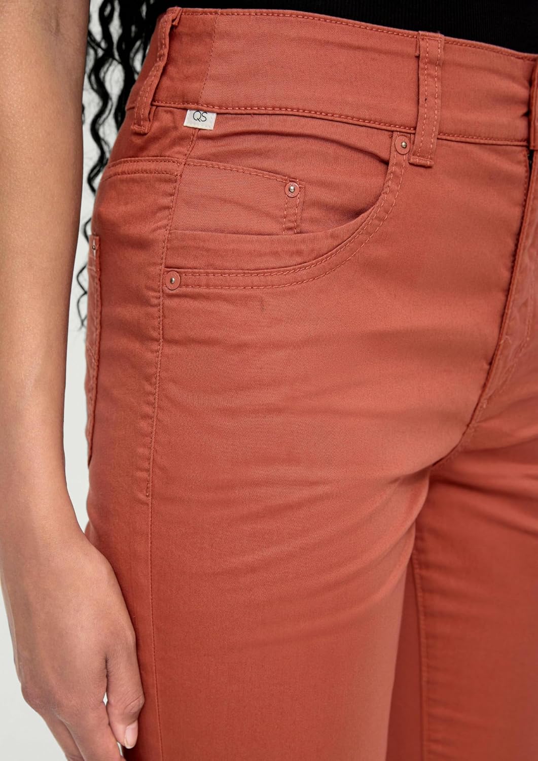 QS Slim: Capri aus Baumwollsatin 32 Orange, 32 Orange