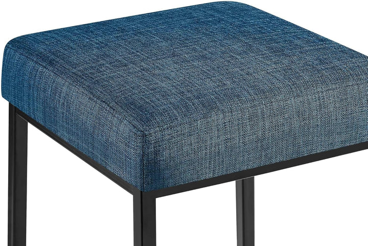 CLP 2er Set Barhocker Montreal I Gepolsterte Barstühle mit Stoffbezügen I Tresenhocker mit Metallges