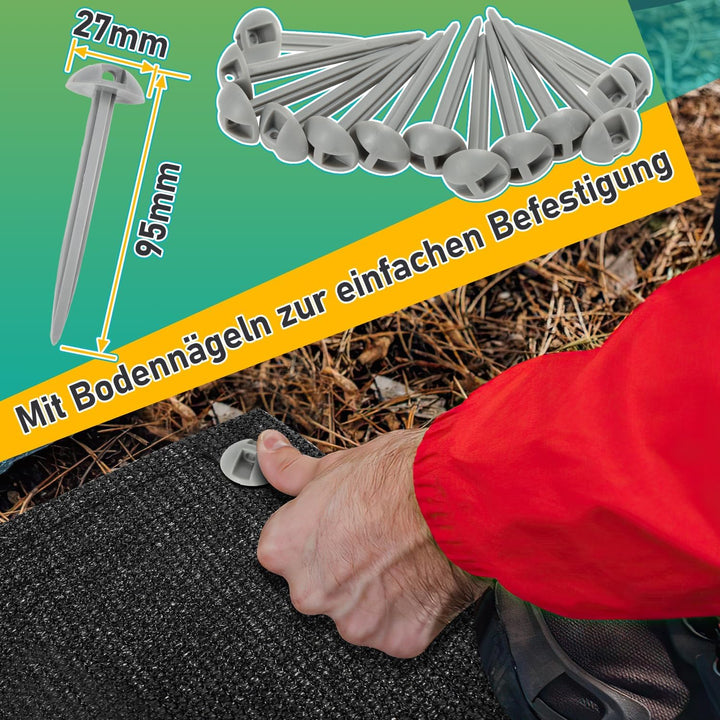 Vigevee Vorzeltteppich Markisenteppich, Zeltboden für Camping, Atmungsaktiv rutschfest, Waschbare, Z