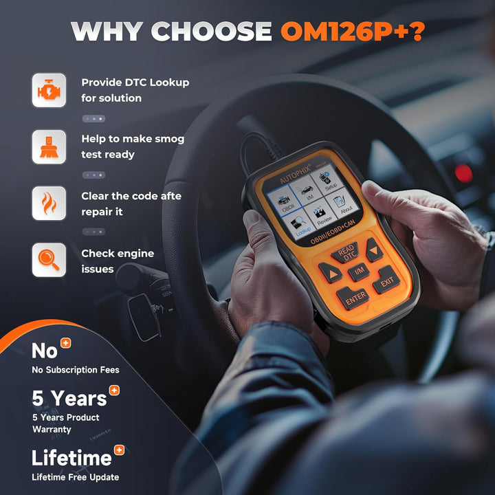 AUTOPHIX OM126P OBD2 Diagnosegerät Universal KFZ-Fehlercode-Lesegerät kfz diagnosegerät für alle Fah