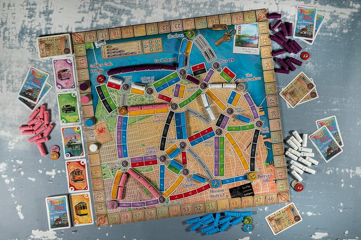 Days of Wonder, Zug um Zug: San Francisco, Brettspiel, ab 8 Jahren, 2–4 Spieler, 10–15 Minuten Spiel