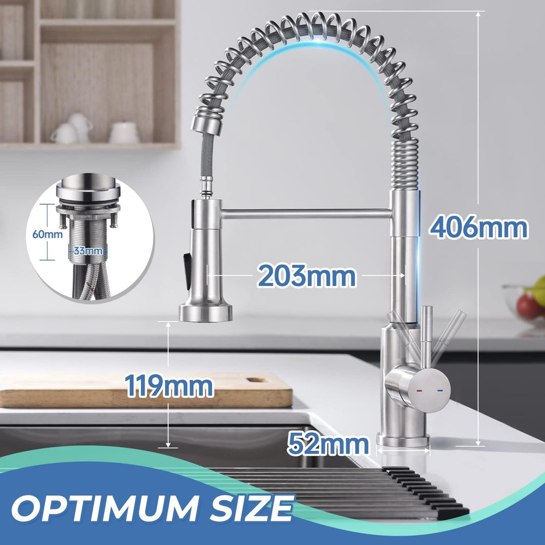 Küchenarmatur mit Brause Ausziehbar, Wasserhahn Küche Spültischarmatur mit Brause 360° Drehbar Armat