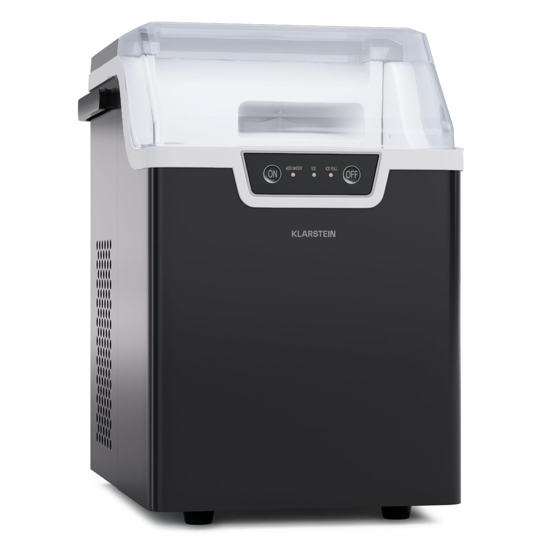 Klarstein Eiswürfelmaschine für Zuhause, Camping & Gastro, 200W Mini-Eiswürfelmaschine Klein, 4 Min