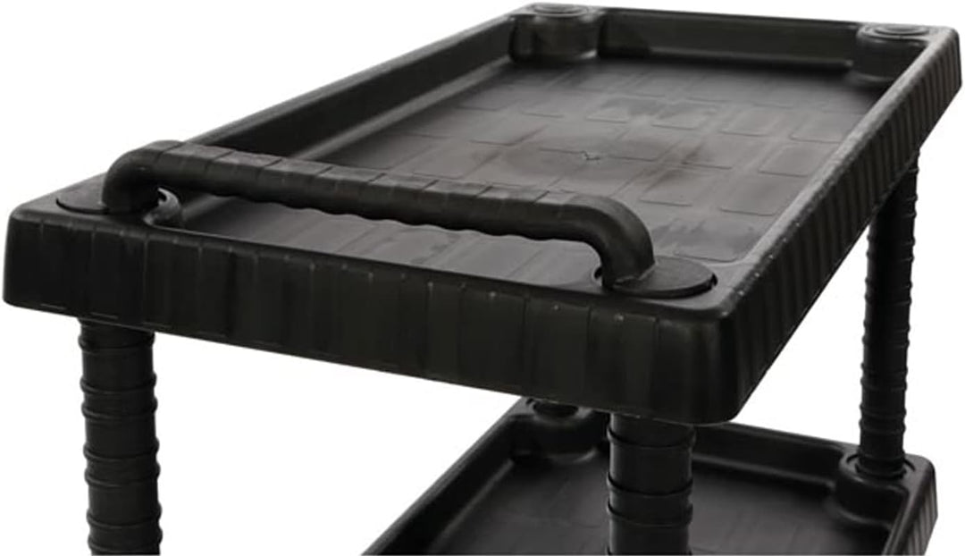 Art Plast D+75373 Rollwagen aus Polypropylen, Sheel, Schwarz, 750 x 375 x 920 mm
