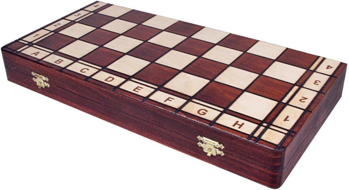 Sunrise Chess & Games Hochwertige dekorative handgefertigte hölzerne Schach Set Amsterdam 40cm x 40c