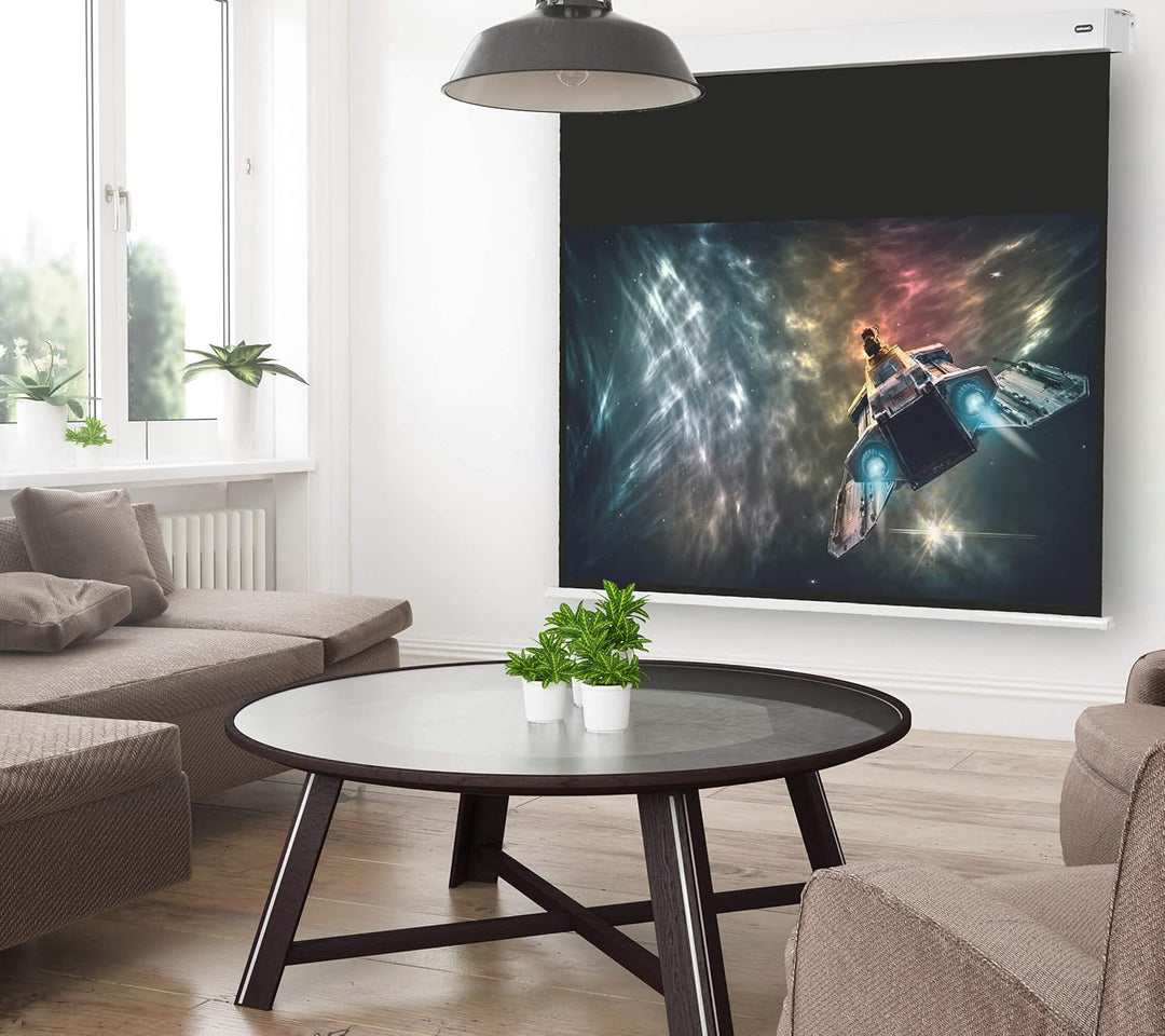 celexon Professional Rollo-Leinwand 75" | 160x120 cm 4:3 | manuell ausziehbare 4K, Full-HD Beamer-Le