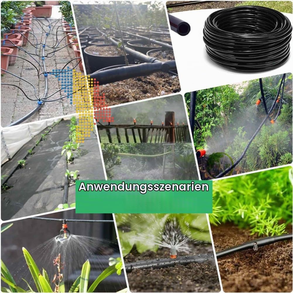10 Mt Bewässerung Rohr Bewässerungsschlauch 8 / 11mm Garten Tropf PVC Rohr Bewässerung Bewässerungss