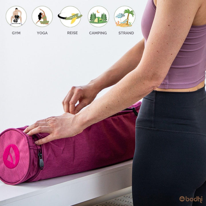 Bodhi Yogatasche ASANA Bag | Spritzwasserfeste Sporttasche | Aussentaschen für extra Platz | Polyest