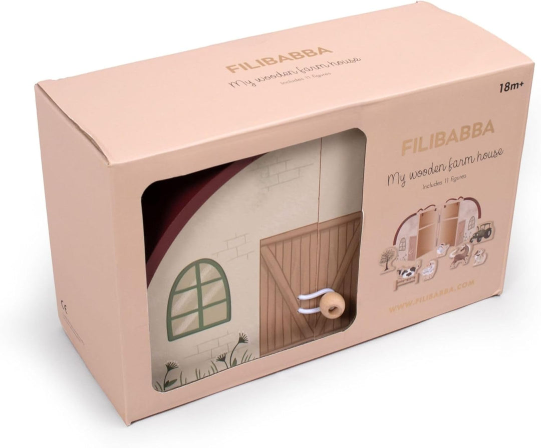 FILIBABBA - My Wooden Farm House with Animals - (FI-02777)